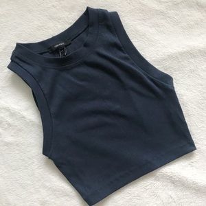 NWOT Blue Ribbed Tank Top